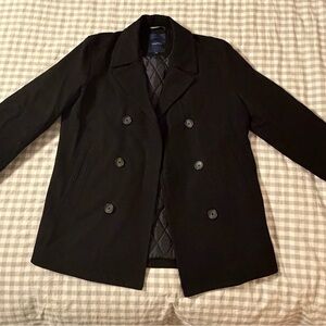 Nautica Men's Wool Blend Peacoat – Double-Breasted Winter Coat